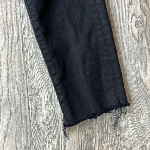 Frame Jeans Black Le Skinny de Jeanne Jeans Distressed Size 28 Noir Rips - Picture 3 of 10